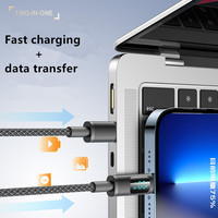 1M 2M Pantalla digital 100W USB C Cable de carga rápida Tipo C a tipo C Cable de datos totalmente compatible para computadora portátil Teléfono móvil