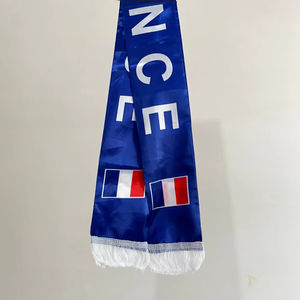Écharpe de la France 14x130cm, double impression, drapeau de la France, écharpe de l'équipe de football, impression d'écharpe, bannière en satin française pour les fans de sport - Product Image 4