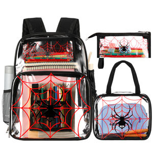 Logo personalizzato impermeabile <span class=keywords><strong>Spiderman</strong></span> zaino trasparente per il pranzo zaini per bambini con piccola borsa termica torna alla scatola del pranzo della scuola - Product Image 1