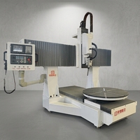 Machine de gravure CNC verticale 5 axes haute rigidité Rongchi avec broche 9KW pour le moulage complexe du bois