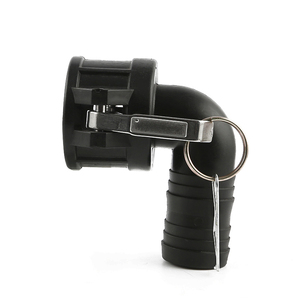 HT Coupling Polypropylene 40 11/2'' Elbow 80 3'' 1000l Ibc Tank Adapter Ibc Valve Adapter Female Camlock 90 Degree Elbow