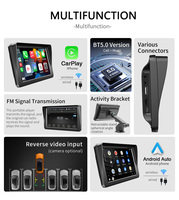 Autoradio 7 pouces 2 DIN avec écran HD 1024*600, CarPlay, Android Auto, Mirror Link, double USB, AUX, FM pour aide à la marche arrière