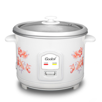 Cuiseur à riz à cylindre intérieur en acier inoxydable, cuiseur à riz S/S 2,8 l avec cuiseur à vapeur en acier inoxydable