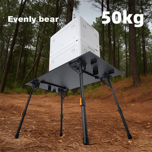 High Quality Aluminum High Load Capacity <b>Adjustable</b> Height <b>Folding</b> Camping <b>Table</b> With Quick Open Design MT007 Aluminum Cam - Product Image 4