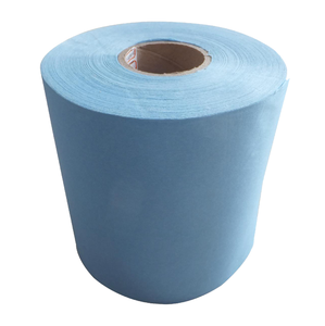 مناديل غير منسوجة من لب الخشب السيلولوزي للصناعة، لفة جامبو منقوشة، لفة مناشف ورشة عمل زرقاء - Product Image 1