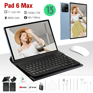 Nuovo arrivo 11 pollici Touch Screen <span class=keywords><strong>Gaming</strong></span> <span class=keywords><strong>Tablet</strong></span> wi-fi Pad 6 Max 16GB + 1TB Deca Core Qualcomm 5G <span class=keywords><strong>Tablet</strong></span> professionale - Product Image 2