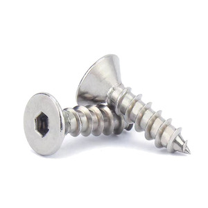 304 Stainless Steel Countersunk Head Hex Socket Tapping Screws Metric A2-70 For Metal Applications - Product Image 2