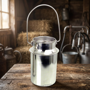Jarra de Leche Redonda, Resistente, de Acero Inoxidable, Clásica, Ecológica, con Acabado Brillante y Capacidad Superior a 35L - Product Image 2