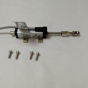 Sensor de desplazamiento lineal resistivo con resorte KTR de 25 mm con cabezal de medición con rueda giratoria KTR-R-25 - Product Image 3