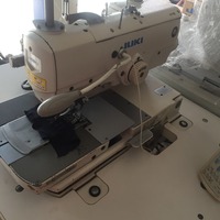 Machine à coudre industrielle informatisée Juki 3200S d'occasion pour boutonnières, blanche, 220V, garantie 1 an, bon état