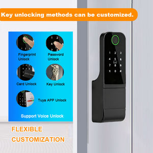 Cerradura de llanta inteligente para puertas de madera, cerradura inteligente RFID resistente al agua con aplicación Tuya para uso doméstico y hotelero - Product Image 2