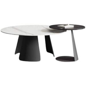 Hiện Đại Căn Hộ Nhỏ Rắn Gỗ Ổn Định Bàn Cà Phê Ba Kích Thước Thiêu Kết Đá Kim Loại Trà Cà Phê Cho Phòng Khách Đồ Nội Thất - Product Image 5