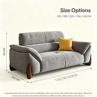 Canapé d'angle deux places pour petits appartements, salon, style villa, dossier haut, en velours polyester