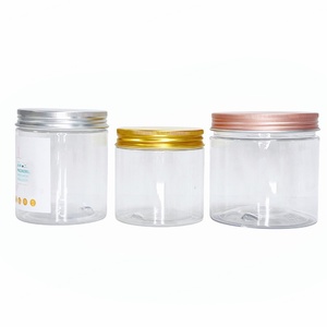 Envases Cosméticos, Frascos de Plástico PET con Tapa de Aluminio Plateada, Dorada o Dorada Rosada para Crema o Alimentos - Product Image 1