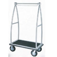 Chariot de transport de bagages moderne pour hôtel, type cage à oiseaux, pour hall d'hôtel, bar à domicile, plateforme à bagages, roues silencieuses de 8 pouces