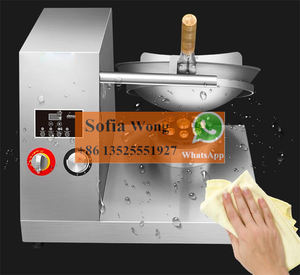 Machine de cuisson automatique pour <span class=keywords><strong>wok</strong></span> de cuisine chinoise, machine à sauter automatique commerciale, machine à riz frit automatique au gaz - Product Image 3