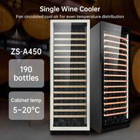 Réfrigérateur à vin électrique à compresseur à porte simple en acier inoxydable de l'usine de Zhongshan pour usage domestique