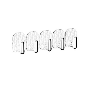 Mini Sticky <b>Hooks</b> No-Drill Wall-Mounted Jewelry <b>Display</b> Storage Rack with Row Hanging Ins Style - Product Image 5