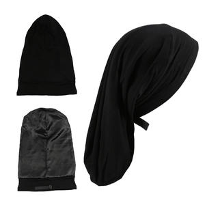 Chapeau de sommeil en satin double couche HZM-18298 <span class=keywords><strong>pour</strong></span> cheveux longs <span class=keywords><strong>Dreadlocks</strong></span> Cap Réglable Stay Slouchy Beanie Hat - Product Image 2