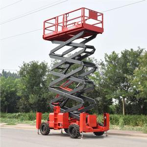 รถยกไฮดรอลิกไฟฟ้าแบบกรรไกร ความสูงแพลตฟอร์ม 6-14 เมตร รับน้ำหนักได้ 230-450 กิโลกรัม แพลตฟอร์มทำงานบนที่สูงแบบเคลื่อนที่ สำหรับปฏิบัติงานที่สูง - Product Image 1