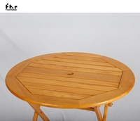 Table en bois massif Mobilier d'extérieur Table à manger en chêne pliable Rangement pratique Ensemble de meubles d'extérieur