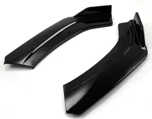 Alerón de labio de parachoques delantero Universal Negro Brillante al por mayor de fábrica barato para todos los modelos de coche de alta calidad