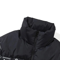 Ventes en gros de vestes matelassées à capuche en patchwork pour hommes de haute qualité, vestes d'hiver personnalisées