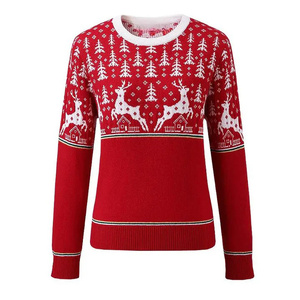 Oem Odm Knitwear Manufacturers Custom <strong>Women</strong> Jacquard Pattern <strong>Jumper</strong> Knit Ugly Sweater <strong>Christmas</strong> - Product Image 4