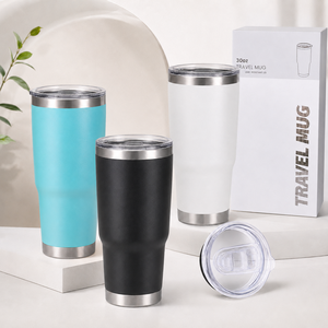 Wholesale Modern Eco-Friendly 20oz 30oz Powder Coated Stainless Steel Double Wall Insulated Vacuum Cup Coffee Tumblers Travel - Product Image 4