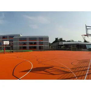 室外橡胶运动场地板篮球场高品质橡胶地板