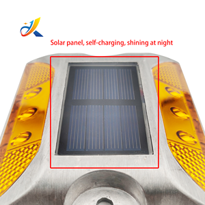 Perno de Seguridad de Tráfico Vial reflectante de ojos de gato solares de aluminio - Product Image 5