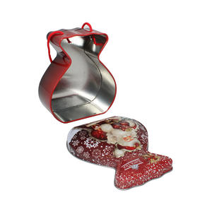 กระป๋องคริสต์มาสรูปทรงถุงผ้าที่ทนทาน ใช้ซ้ำได้สำหรับเก็บชา ขนม และของชำร่วยในงานเทศกาลต่างๆ - Product Image 5