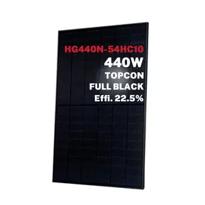 Topcon 440W Pvモジュール450Wブラックソーラーパネル価格440WNタイプソーラーパネルモノクリスタル