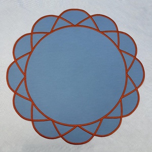 Custom Luxury 100% French <b>Linen</b> Napkins for Wedding Embroidered Scalloped Edge Cotton <b>Linen</b> Placemat <b>Table</b> <b>Linen</b> Wholesale - Product Image 5