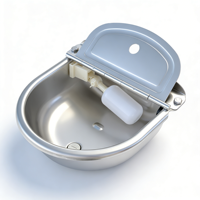 Bebedero Automático para Múltiples Animales, Válvula de Flotación de Acero Inoxidable 304, Autorellenable, Capacidad de 1.5L, Bebedero Higiénico para Ganado, Caballos, Cerdos y Ovejas