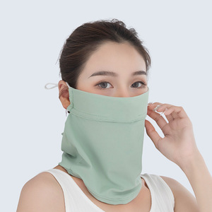Mascarilla Facial Protectora Solar C Towel, Color Verde Claro, Ajustable, con Protección UV para el Cuello, para Hombres y Mujeres - Product Image 5
