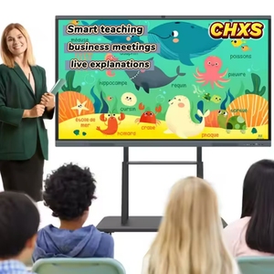 Chxs 4K Android/cửa sổ Ops 65 75 100 inch tương tác bảng thông minh Multi-Touch Led phẳng bảng trắng nhà phân phối giá - Product Image 1