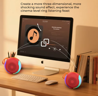 Nouvelles enceintes miniatures sans fil RGB 5.4 avec radio FM, lecteur TF/USB, portables, étanches, super basses, woofer, AirPlay, DC, en plastique
