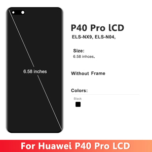 P40 Pro Ban Đầu Siêu Amoled Màn Hình Thay Thế Cho Huawei P40 Pro LCD Hiển Thị ELS-AN00 ELS-N04 ELS-NX9 Dấu Vân Tay Không Có Khung - Product Image 3
