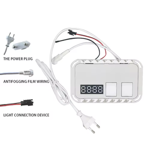 DC 12V 5A 60W buğu akıllı tek renk dokunmatik sensör anahtarı Led ayna dokunmatik ayna ile zaman sıcaklık göstergesi - Product Image 4