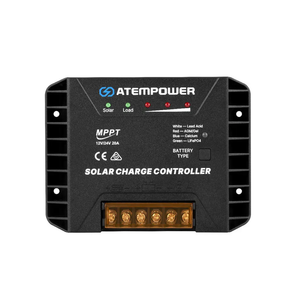 ATEM POWER 12 V 24 V 20 A MPPT-Controller für Camping-Solarlade MPPT-Controller