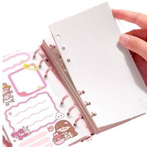 Cuaderno de Diario DIY, Hermoso Cuaderno con Juego Completo de Papelería, Caja de Regalo para Niñas, Cuaderno Cuadrado de Hojas Sueltas de 80 Hojas - Product Image 3