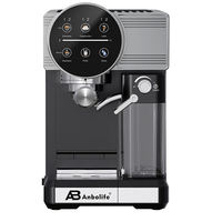 Cafetera Espresso Anbolife 6 en 1, 20 Bares, 1350W, Digital, con Tanque de Leche, Control de Temperatura NTC, OEM
