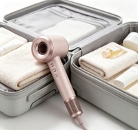 Sèche-cheveux professionnel léger BLDC à haute vitesse, ionique, séchage rapide, avec 4 réglages de chaleur et embout magnétique