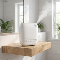Diffuseur d'huiles essentielles intelligent contrôlé par application, 150 ml, double usage (sur bureau/mural) et fonction de minuterie