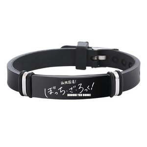 Bracelets Anime <span class=keywords><strong>BOCCHI</strong></span> <span class=keywords><strong>the</strong></span> <span class=keywords><strong>ROCK</strong></span> Gotou en acier inoxydable pour femmes et hommes, bracelet en silicone réglable, bijoux pour hommes - Product Image 2