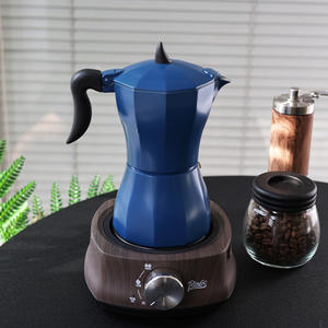 Olla <span class=keywords><strong>Moka</strong></span> cubana clásica italiana, estufa azul, cafetera Espresso, cafeteras de Metal, máquina de elaboración de tazas Espresso - Product Image 2