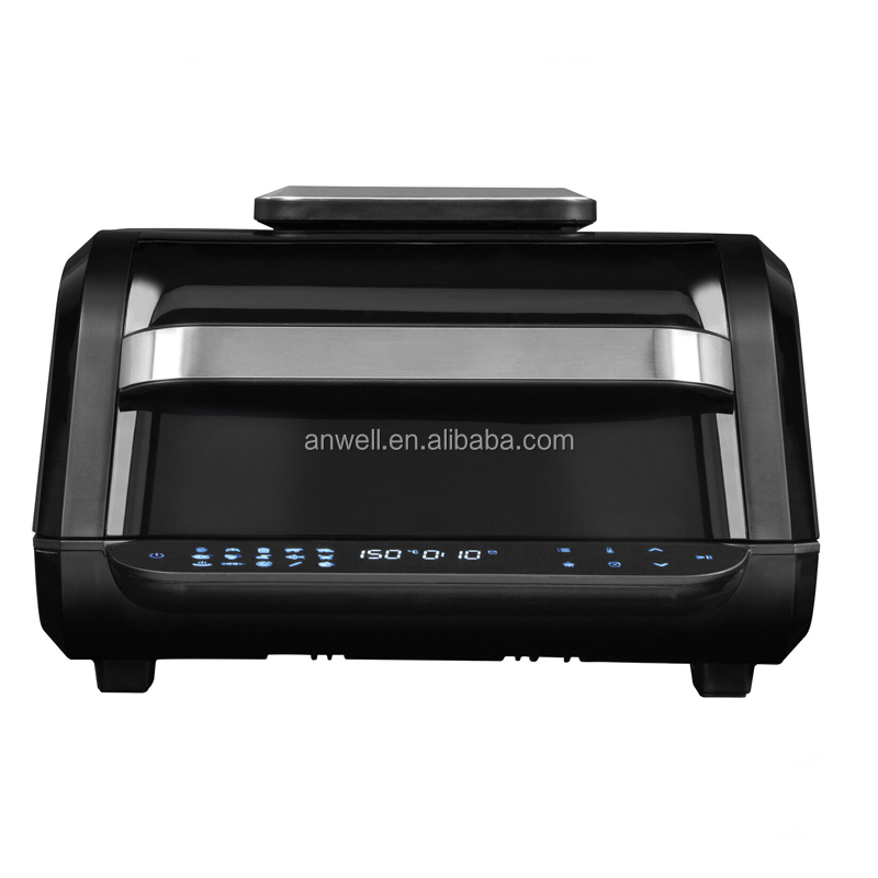 ANWELL Kitchen Appliances Home Smart 10l 7 in 1 Oil Free Fryer Observation Window Air Flyer Fryer Grill Electric Digital