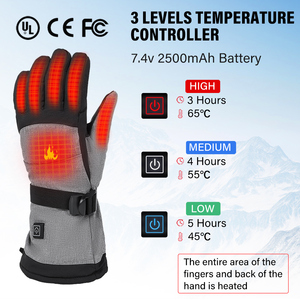 Gants chauffants personnalisés Mitaines chauffantes hiver chaud écran tactile gants de moto batterie Usb gants chauffants de <span class=keywords><strong>ski</strong></span> rechargeables - Product Image 2