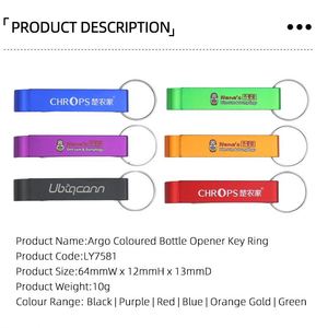Abridor de Botellas con Anillo de Colores, Llavero Metálico con Logotipo Personalizado para Regalo - Product Image 2